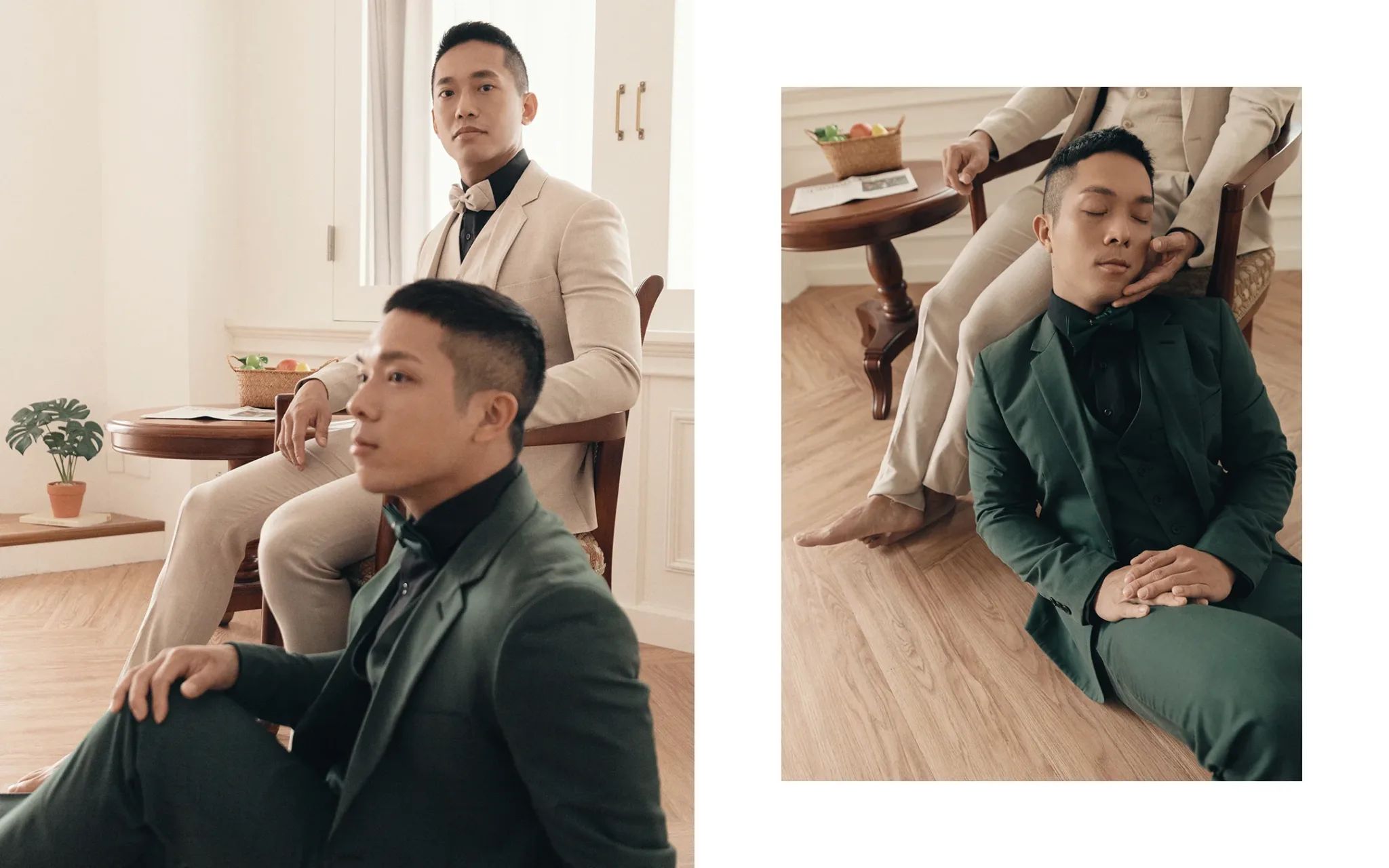 宇宙拿鐵 Lattefotos 台中同志婚紗：Josh & Roy 的側影捕捉。