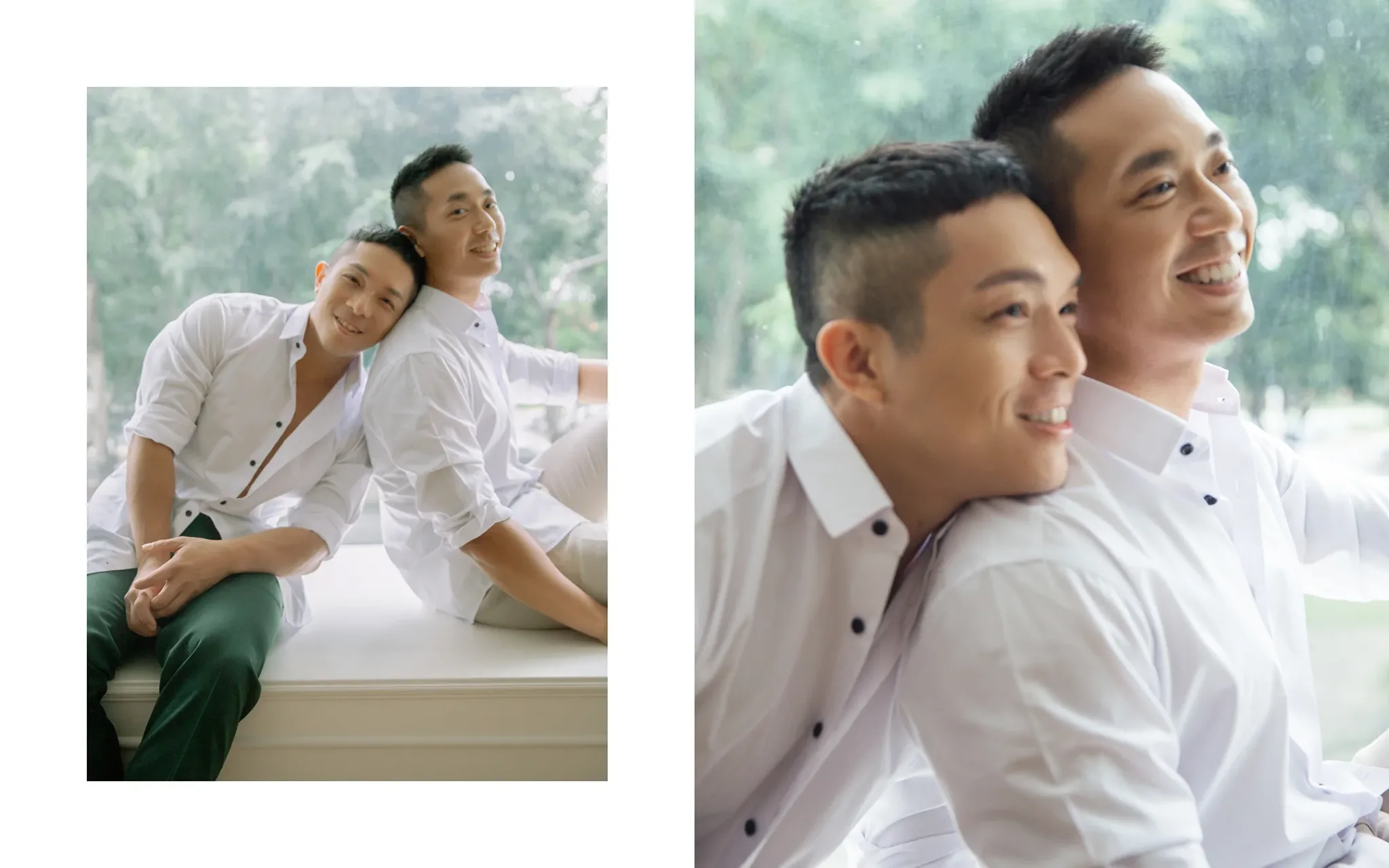 宇宙拿鐵 Lattefotos 同志寫真：自然大笑的情侶抓拍瞬間。