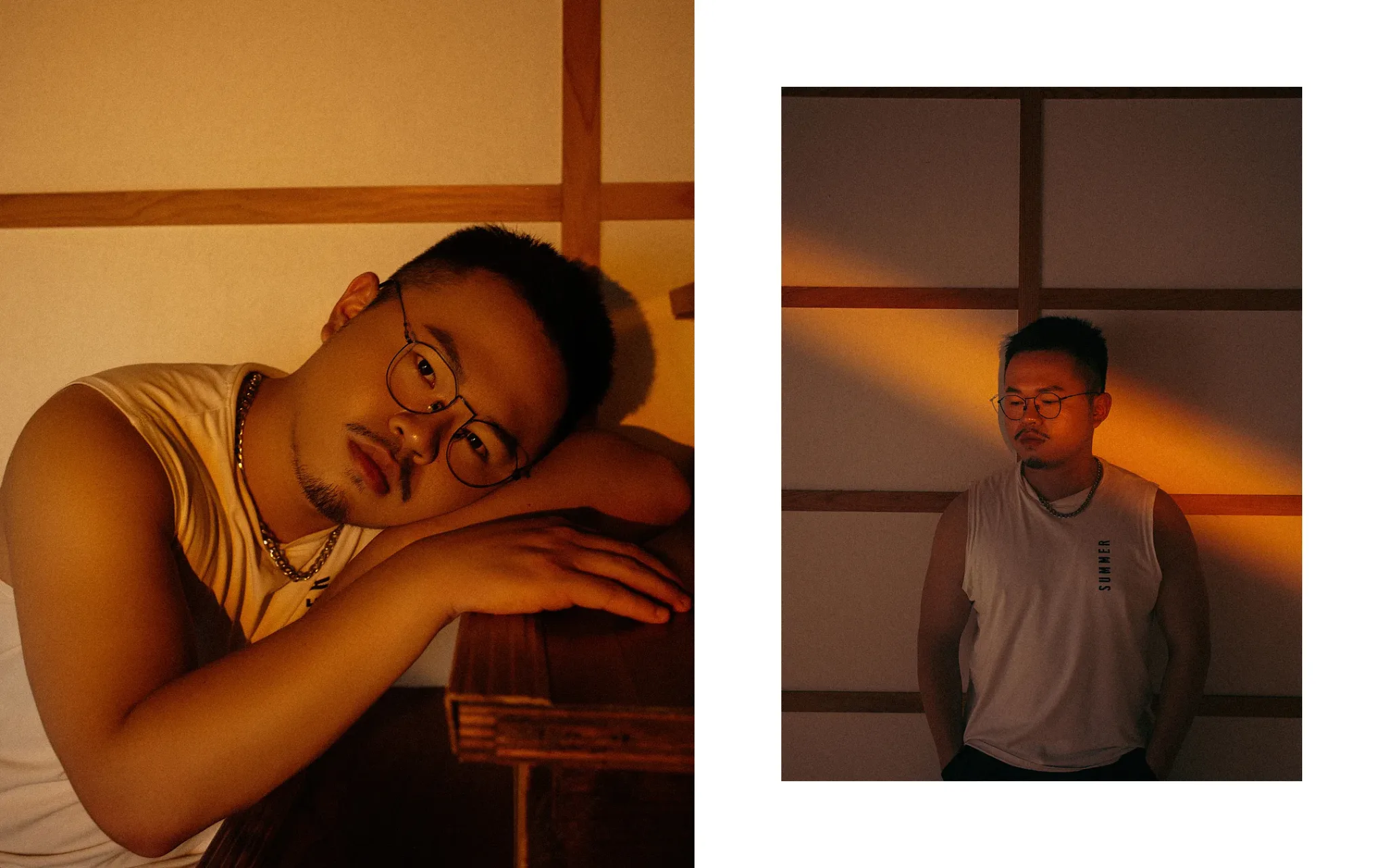 和室氛圍 × 黃昏光影 × 榻榻米攝影 | 台中 | 男性寫真 | 宇宙拿鐵 