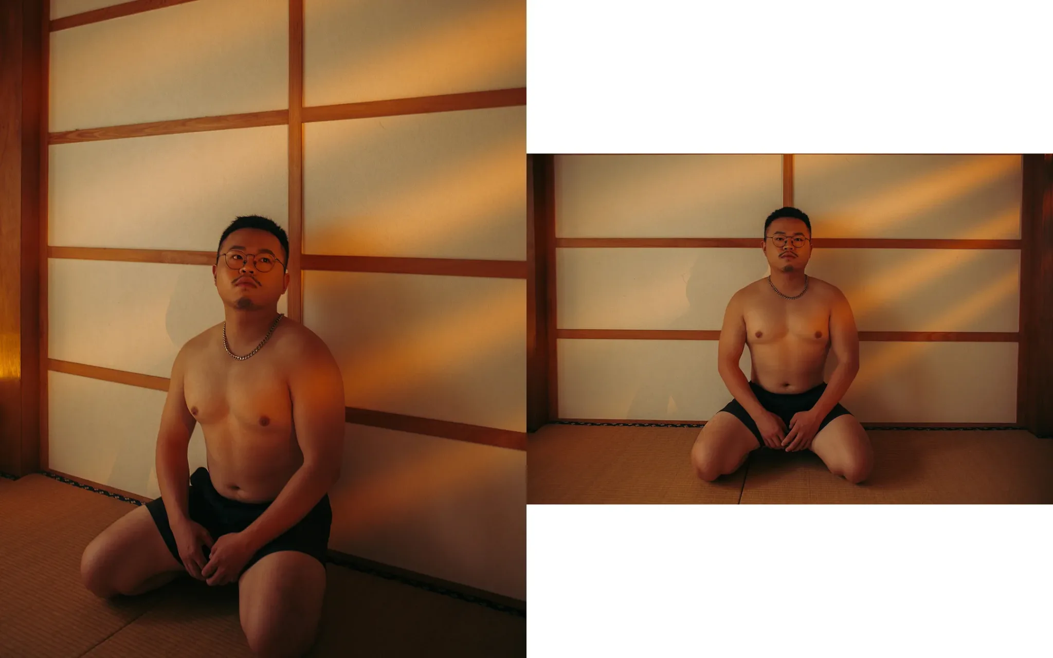 和室氛圍 × 黃昏光影 × 榻榻米攝影 | 台中 | 男性寫真 | 宇宙拿鐵 